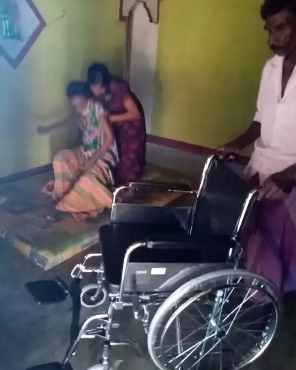 திருகோணமலையில் வறிய குடும்பத்தின் மூதாட்டிக்கு Wheelchair ஒன்று வழங்கப்பட்டது.