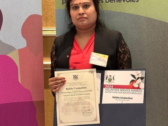 Ontario Volunteer Service Awards – Rathika Umakanthan